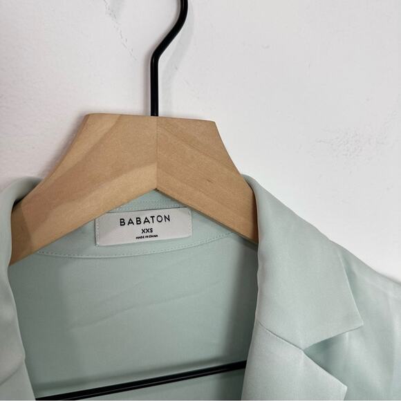 Aritzia Babaton Ace Bodysuit Aqua Essence long-sleeve size XXS - Picture 5 of 10